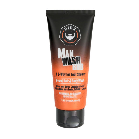 Gibs Grooming Man Wash BHB Beard Hair and Body 3.25 oz