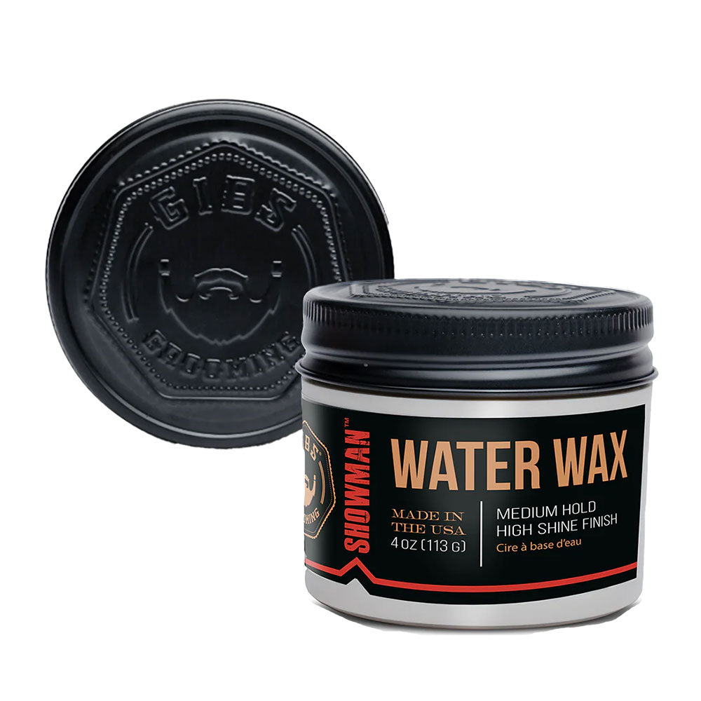 Gibs Grooming Showman Water Wax Medium Hold Healthy High Shine Water Based 4 oz